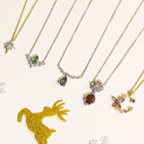 Ocean Star Sky Blue Topaz Necklace (Yellow Gold)