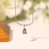 Breezy Whisper Moss Agate Necklace