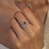 Woodland and Victorian Lace Alexandrite© Ring Set