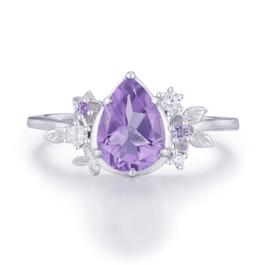 Violet Blooms Amethyst Ring