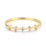 White Topaz Celestial Ring (Yellow Gold)