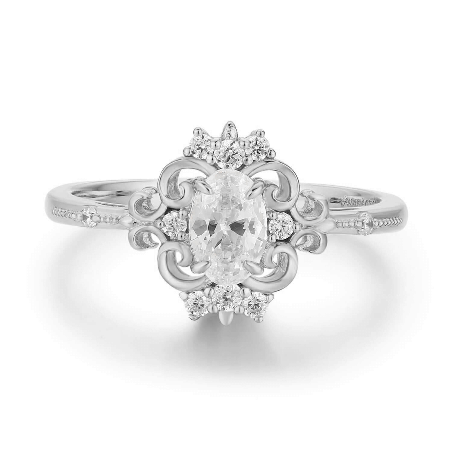 Atlantis Vintage Ring 6 10K Solid White Gold