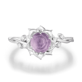 Moonflower Amethyst Ring