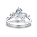Water Breathing Wave Blue Topaz Ring