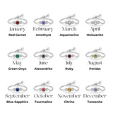 Birthstone Chain Ring