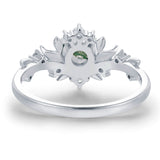 Blossoms at Sunrise Moss Agate Ring