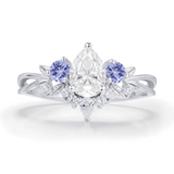 Laurel Grove Moissanite Tanzanite Ring©