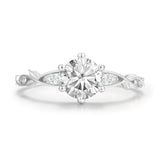 Devotion Leaflet Moissanite Ring