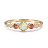 Divinity Opal Tourmaline Ring (Yellow Gold)