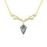 Elven Entwine Moss Agate Necklace