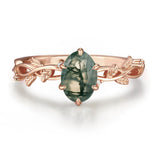 Everlasting Oval Cut Moss Agate Ring©