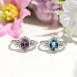 Galactic Oval Cut London Blue Topaz Ring