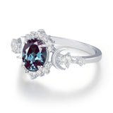 Galactic Oval Cut Alexandrite Ring