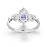 Galactic Pear Cut Amethyst Ring