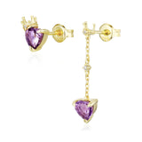 Heart of the Realm Amethyst Earrings