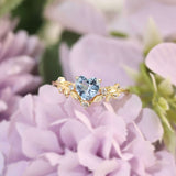 Heart’s Desire Aquamarine Ring (Yellow Gold)©