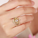 Lotus Moonstone Ring©