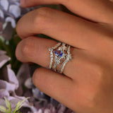 Lotus Tanzanite©, Abloom, and Woodland Ring Set