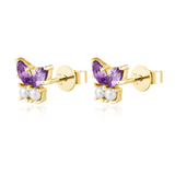 Monarch Butterfly Amethyst Earrings