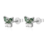 Monarch Butterfly Moss Agate Earrings