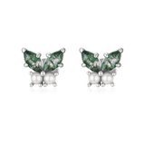 Monarch Butterfly Moss Agate Earrings