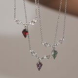 Elven Entwine Mozambique Red Garnet Necklace