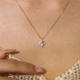 Ocean Star Sky Blue Topaz Necklace (Yellow Gold)
