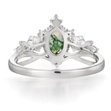 Petal Mist Moss Agate Ring