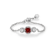 Birthstone Chain Ring