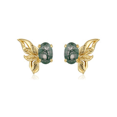 Sylphae Fairie Moss Agate Earrings
