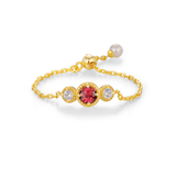 Birthstone Chain Ring