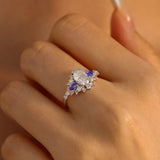 Dahlia Moissanite Tanzanite Ring©