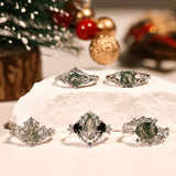 Fae Meadow Moss Agate Ring