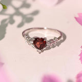 Heart’s Desire Mozambique Red Garnet Ring©