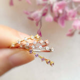 White Topaz Celestial Ring (Yellow Gold)