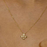 Gossamer Petal Pearl Necklace
