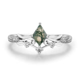 Victorian Lace Moss Agate Ring©