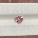 1.6 CT Lab Light Pink Sapphire: Heart