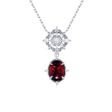 Eternal Orbit Mozambique Red Garnet Necklace