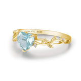 Everlasting Heart Cut Sky Blue Topaz Ring©