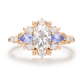 Dahlia Moissanite Tanzanite Ring©