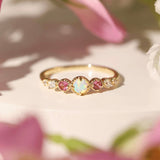 Divinity Opal Tourmaline Ring (Yellow Gold)