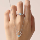 Everlasting Heart Cut Aquamarine Ring©