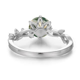 Everlasting Round Cut Moss Agate Ring©