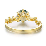 Everlasting Round Cut Moss Agate Ring©