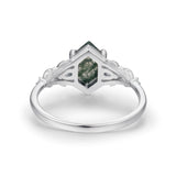 Gardenia Moss Agate Ring