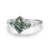 Gardenia Moss Agate Ring