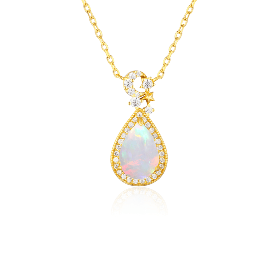 Starbrite Opal Yellow Gold Necklace