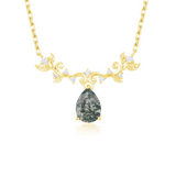 Foliage Whispers Moss Agate Necklace