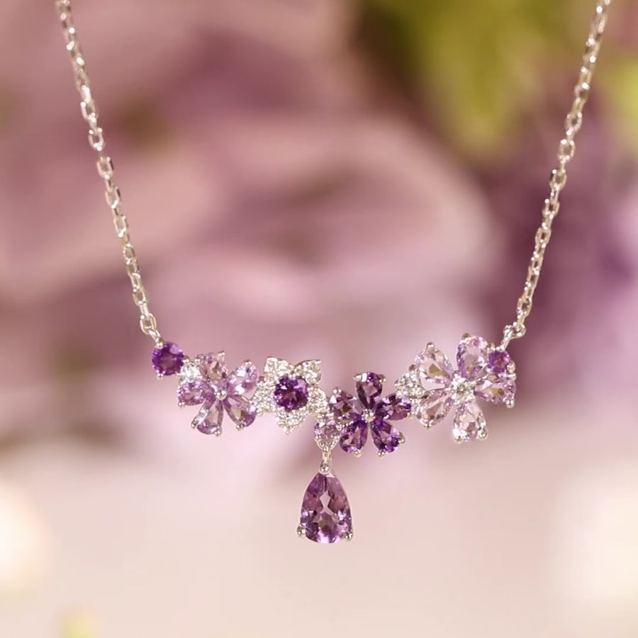 Lilac Blossom Amethyst Necklace
